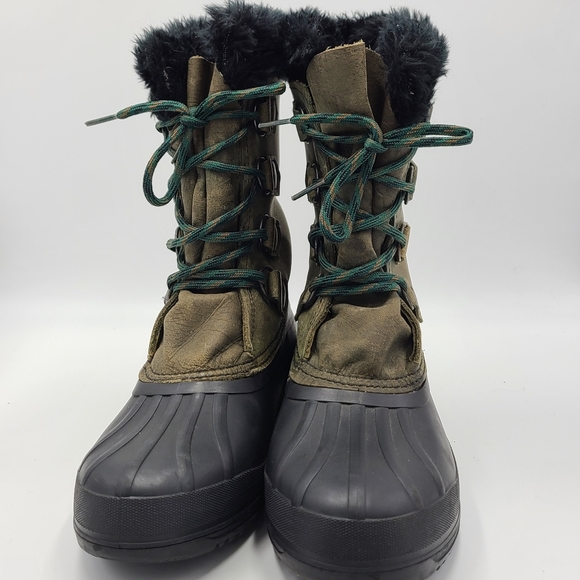 Sorel Badger Winter Boot Women's 8 - Olive Green - Picture 5 of 7